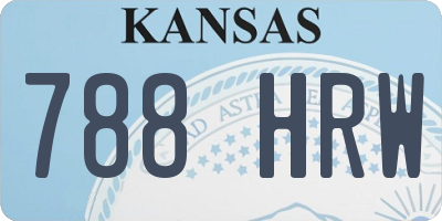 KS license plate 788HRW