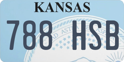 KS license plate 788HSB