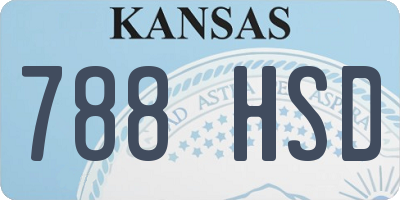 KS license plate 788HSD