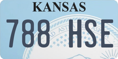 KS license plate 788HSE