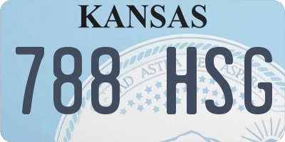 KS license plate 788HSG