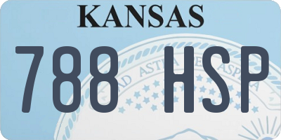 KS license plate 788HSP