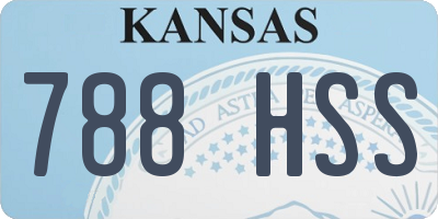 KS license plate 788HSS