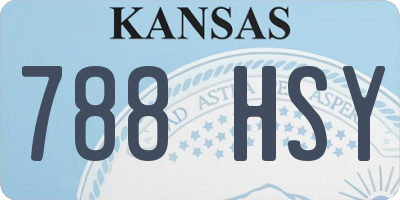 KS license plate 788HSY