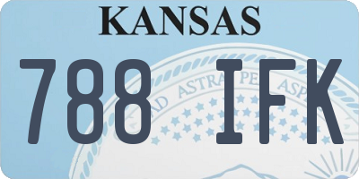 KS license plate 788IFK