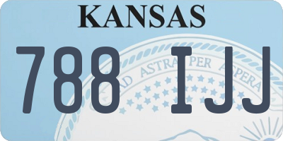 KS license plate 788IJJ