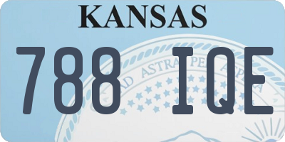 KS license plate 788IQE
