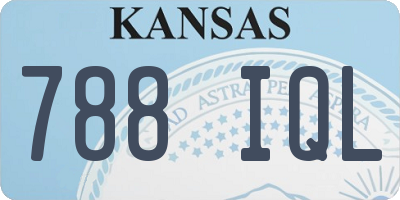 KS license plate 788IQL