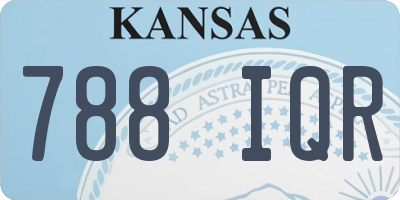 KS license plate 788IQR