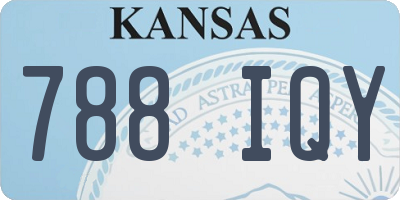KS license plate 788IQY