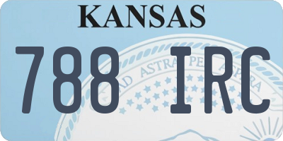KS license plate 788IRC