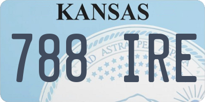 KS license plate 788IRE