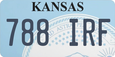 KS license plate 788IRF