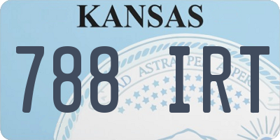 KS license plate 788IRT