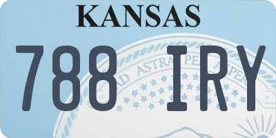 KS license plate 788IRY