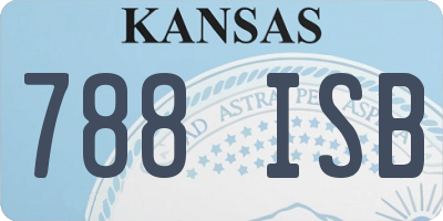 KS license plate 788ISB