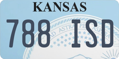KS license plate 788ISD