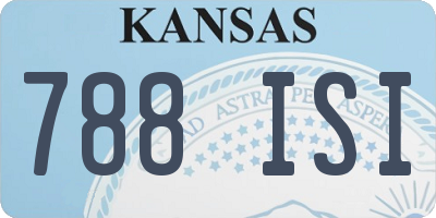 KS license plate 788ISI