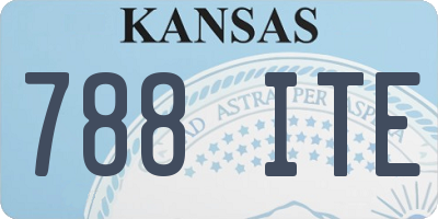 KS license plate 788ITE