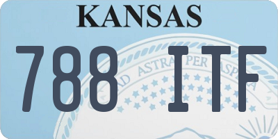 KS license plate 788ITF