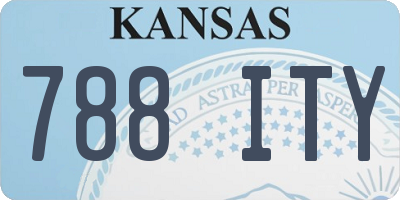 KS license plate 788ITY