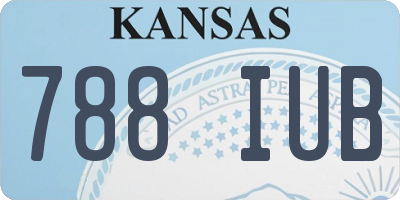 KS license plate 788IUB