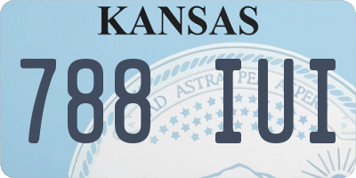 KS license plate 788IUI