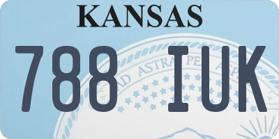 KS license plate 788IUK