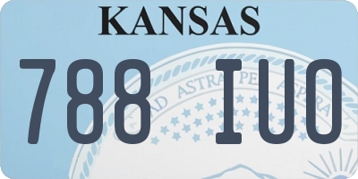 KS license plate 788IUO