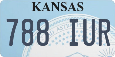 KS license plate 788IUR
