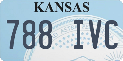 KS license plate 788IVC