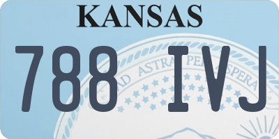 KS license plate 788IVJ