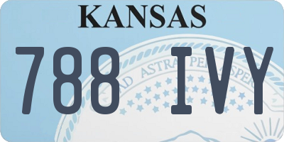 KS license plate 788IVY