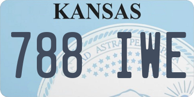 KS license plate 788IWE