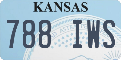 KS license plate 788IWS
