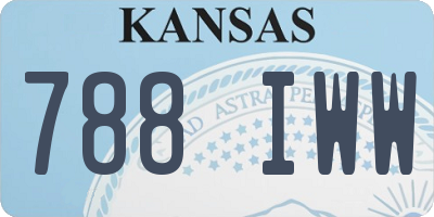 KS license plate 788IWW