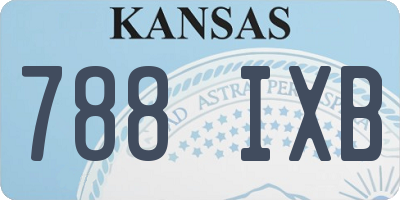 KS license plate 788IXB