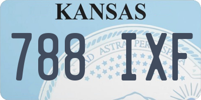 KS license plate 788IXF
