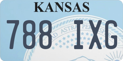 KS license plate 788IXG