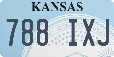 KS license plate 788IXJ