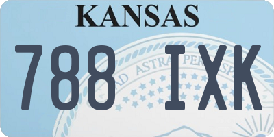 KS license plate 788IXK