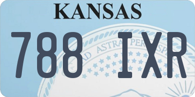 KS license plate 788IXR