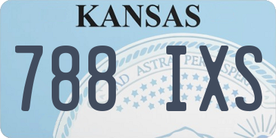 KS license plate 788IXS