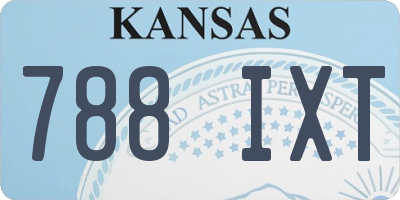 KS license plate 788IXT