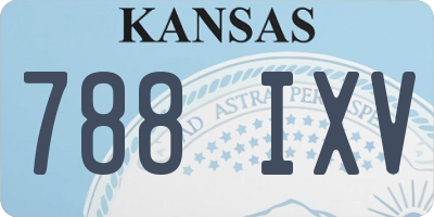 KS license plate 788IXV