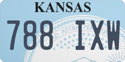KS license plate 788IXW