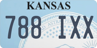 KS license plate 788IXX