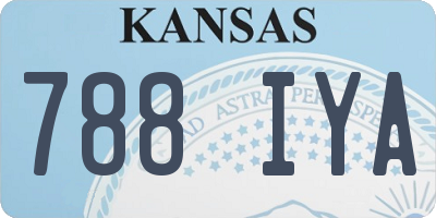 KS license plate 788IYA