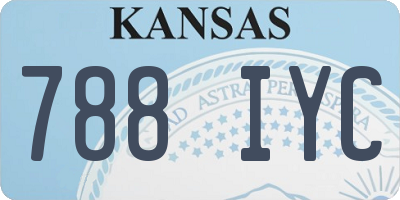 KS license plate 788IYC