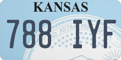 KS license plate 788IYF